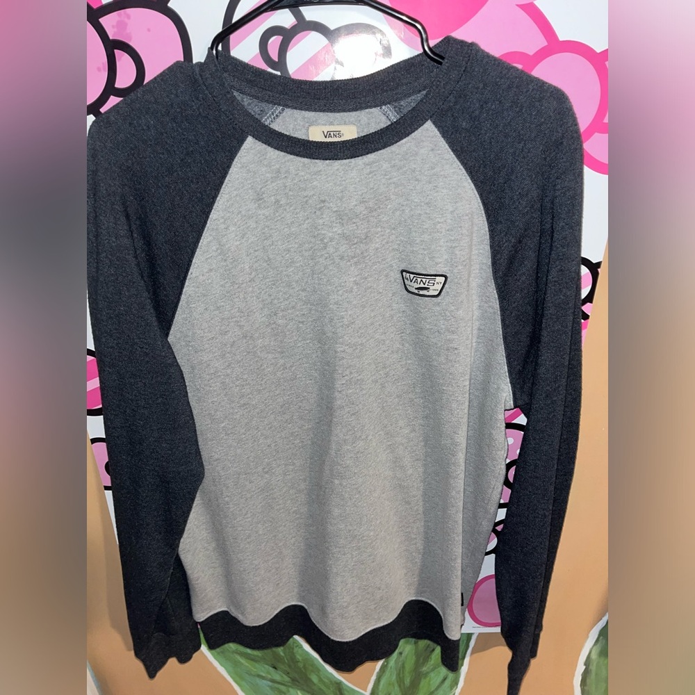 Grey & Navy Vans Crewneck